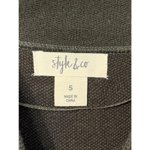 Style & Co. Plaid Mock Neck Sweater Dress, green and black, size Small - Picture 4 of 6